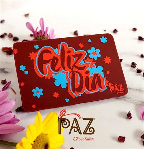 Tarjeta Feliz Día Flores - Paz Chocolatier