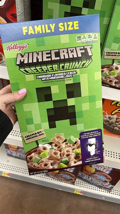 Minecraft Cereal Exists And It Has Tiny Creeper Bit Marshmallows To ...