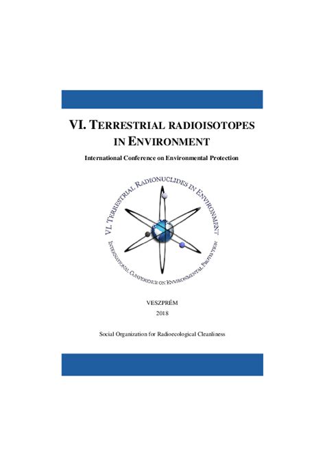 (PDF) VI. TERRESTRIAL RADIOISOTOPES IN ENVIRONMENT International Conference on Environmental ...