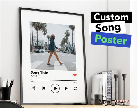 Custom Song Poster personalized Song Poster Song Plaque | Etsy