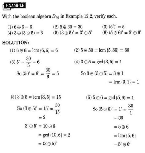 Boolean examples - Boolean Algebra