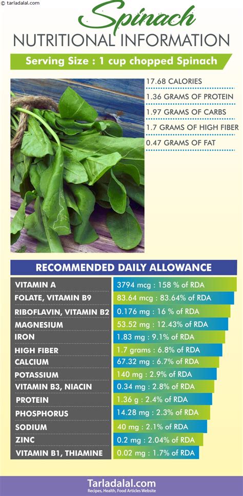 Spinach-Nutritional-Information Nutrition Month, Nutrition Guide ...