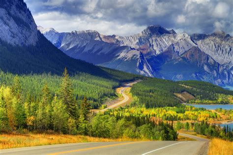 abraham, Lake, Banff, Alberta, Canada, Sky, Mountain, Lake, Forest ...