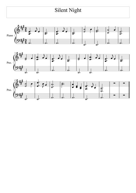 Silent Night Piano Chords Letters, Song Lyrics with guitar chords for Silent Night | Ukulele ...