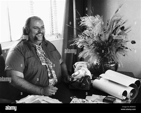 Peter Grant Manager of the group Led Zeppelin in his office Stock Photo, Royalty Free Image ...