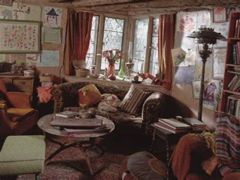 The living room and kitchen from the Weasleys' house, The Burrow, located on the outskirts of ...