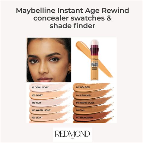 Maybelline Instant Age Rewind Concealer Swatches and Shade Finder - Redmond Mom