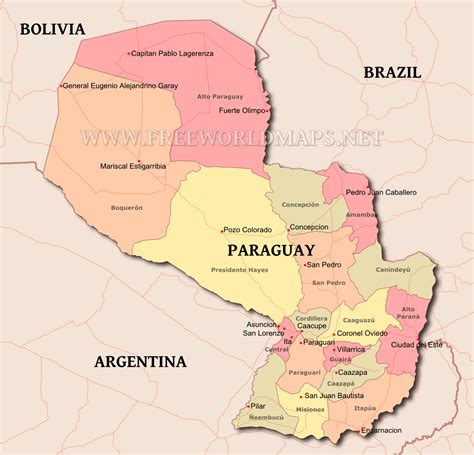 Paraguay Political Map