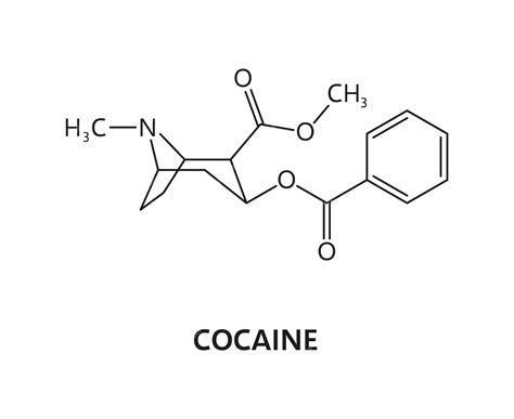 Premium Vector | Cocaine drug molecule formula chemical structure