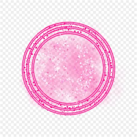 Pink Glitter Circle PNG Picture, Neon Light Pink Glitter Circle, Neon ...