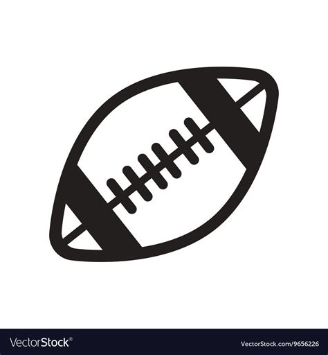 Flat icon in black and white style rugby ball Vector Image