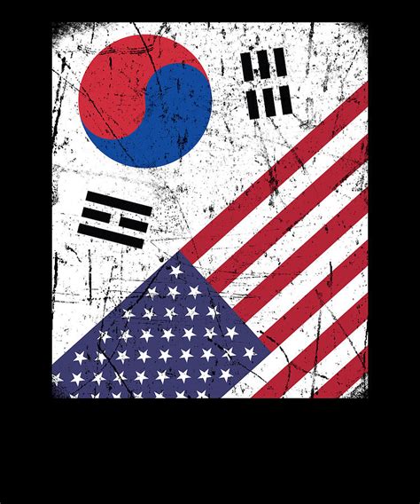 South Korea American Flag South Korean Digital Art by Michael S - Fine ...