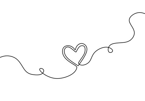 Continuous line drawing of heart, one hand drawn sketch vector illustration. 1957594 Vector Art ...