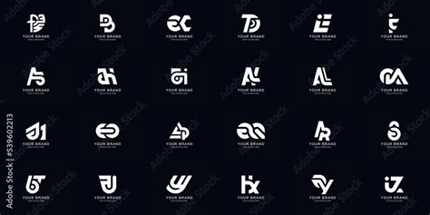 Collection full set abstract combine letter a - z monogram logo design Stock Vector | Adobe Stock