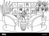 Living room Interior coloring page Stock Vector Image & Art  Alamy sketch template