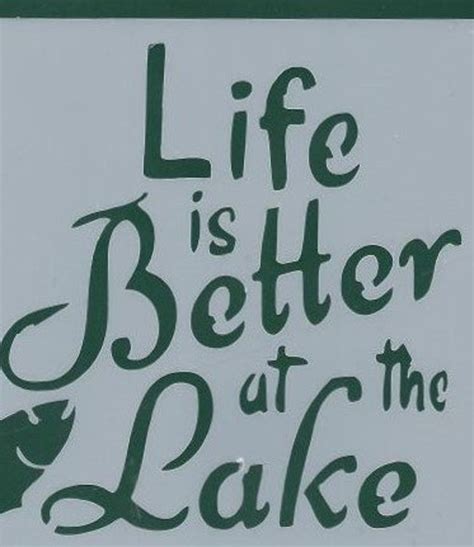 Life is Better at the Lake Stencil Reusable Stencil DIY - Etsy