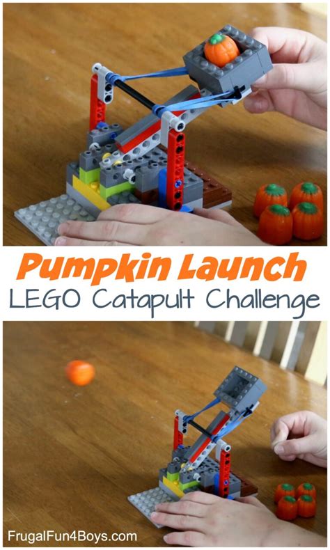 Pumpkin Launch! How to Build a Catapult with LEGO Bricks - Frugal Fun For Boys and Girls