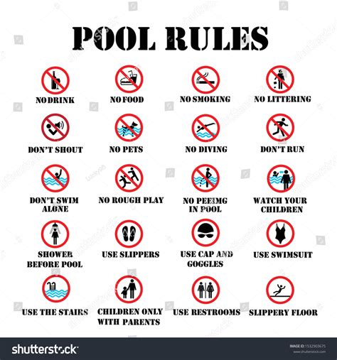 9,505 Pool Safety Sign Images, Stock Photos & Vectors | Shutterstock