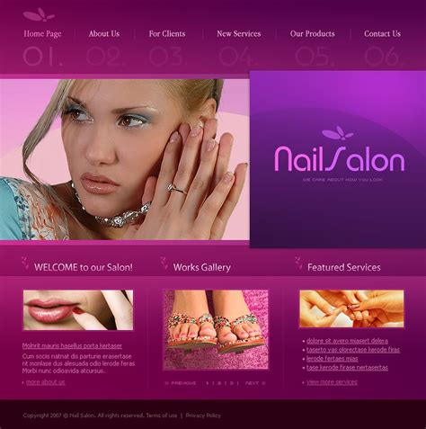 Nail Salon Website Template #15527