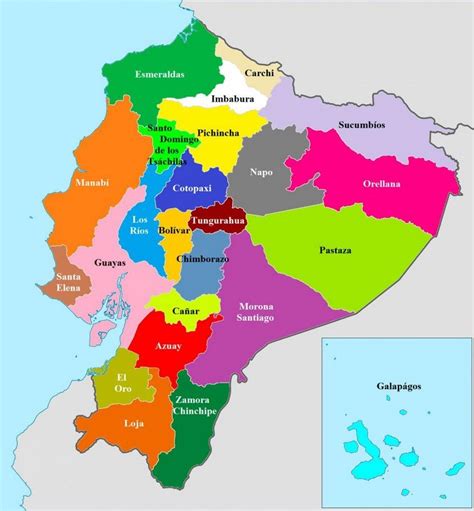 Mapa del Ecuador【Físico, Político, Turístico】| Provincias