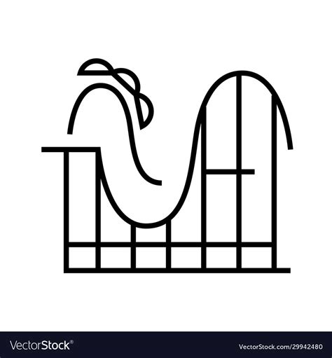 Switchback line icon concept sign outline Vector Image