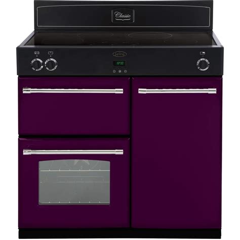 Belling Classic 90Ei 90cm Electric Range Cooker with Induction Hob - Wild Berry 444441899 ...