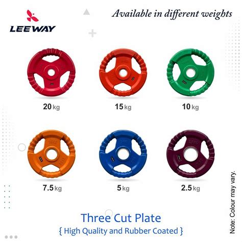 Metal Integrated Color Olympic Weight Plates Diameter -50mm - Leeway Fitness