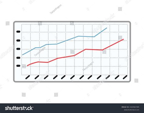 Growth Chart Isolated On White Background Stock Vector (Royalty Free ...