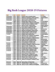 Download BBL 08 fixtures, schedule PDF | Twenty20 Wiki