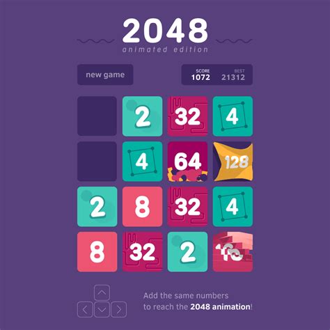 2048 - Animated edition | Design puzzle, Game design, Puzzle game ui