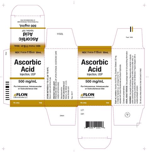 Ascorbic Acid Injection - FDA prescribing information, side effects and ...