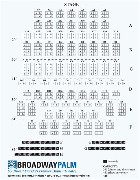 Seating Charts - Broadway Palm Dinner Theatre