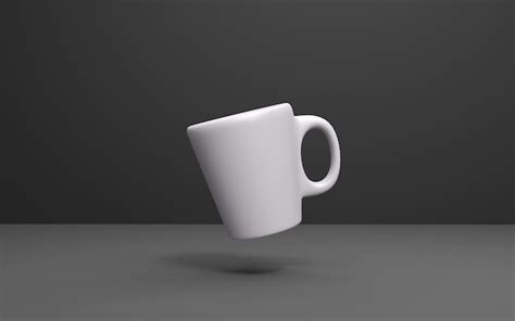 Premium Photo | Mug on black background mock up 3D