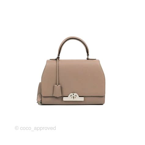 Moynat Réjane PM bag Tourterelle Grained Blush Leather Silver Hardware ...