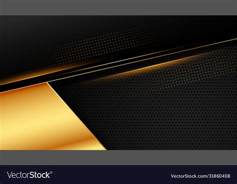 Stylish golden design on dark black background Vector Image