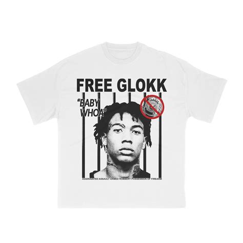 Glokk40spaz GL4 Spaz Mugshot Hip Hop Merch Rapper Designer Fashion T ...