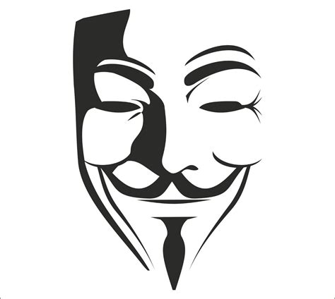 V for VENDETTA Anonymous Mask Guy Guido Fawkes decal sticker vinyl wall ...