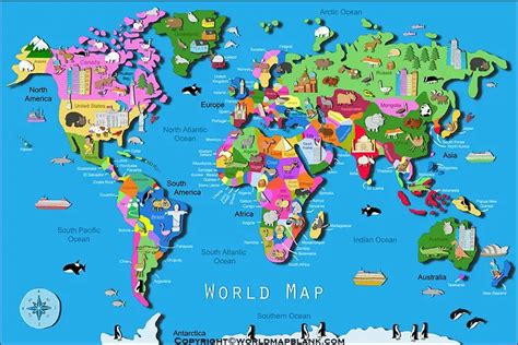 World Map for Kids Map of the World for Kids [PDF]