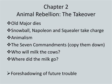 PPT - Animal Farm Chapter 1 Old Major’s Speech PowerPoint Presentation - ID:2448590