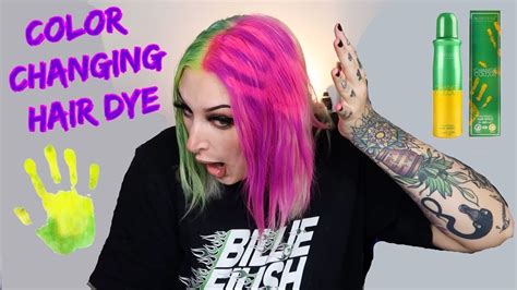 TRYING COLOR CHANGING HAIR DYE! - YouTube