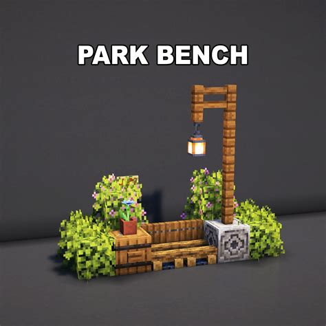 MarchiWORX on Instagram: "Minecraft Park Bench Follow for OP Minecraft Builds 📢 Share with your ...