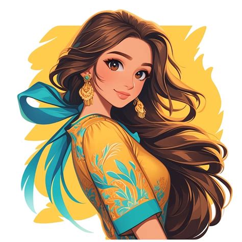 Premium Vector | Filipino Woman in Traditional Kundiman Singers Outfit