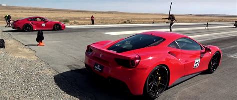 Ferrari 488 vs. 2017 Porsche 911 Turbo S Drag Race Is Flawed, Needs Photo Finish - autoevolution