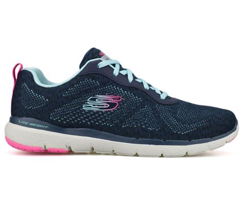 Womens Skechers Memory Foam Walking Running Lace Up Sports Trainers ...