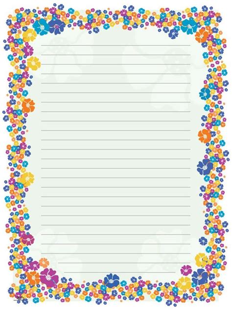 Decorative Printable Lined Paper With Border