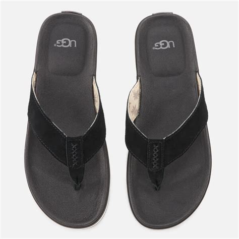 UGG Men's Braven Flip Flops - Black | FREE UK Delivery | Allsole