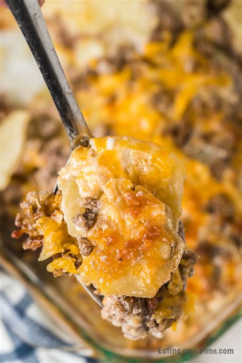 Hamburger potato casserole recipe - easy hamburger casserole