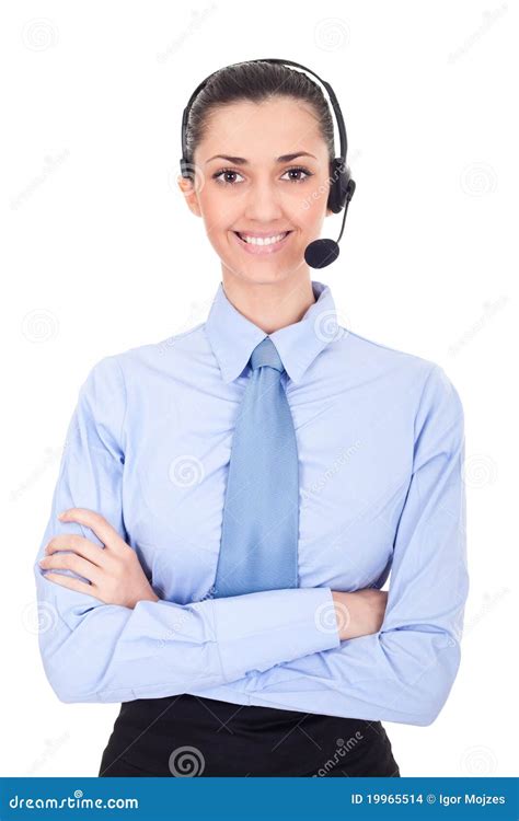 Phone operator in headset stock photo. Image of center - 19965514