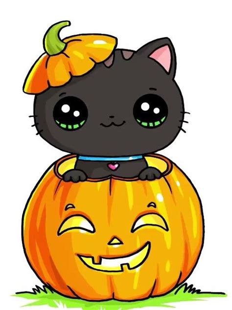 Halloween Kitty | Dibujos kawaii, Dibujos kawaii de animales, Dibujos ...