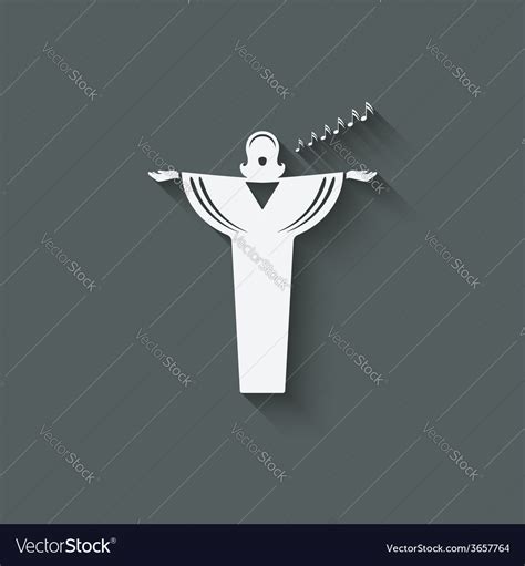 Opera singer symbol Royalty Free Vector Image - VectorStock